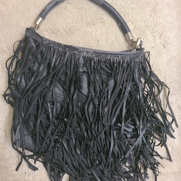 Black Purse with Tassle Details - Picture 2 of 3
